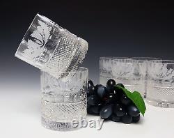 Edinburgh Crystal Thistle Double Old Fashioned Tumbler 1st Quality TWO GLASSES