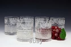 Edinburgh Crystal Thistle Double Old Fashioned Tumbler 1st Quality TWO GLASSES