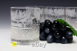 Edinburgh Crystal Thistle Double Old Fashioned Tumbler 1st Quality TWO GLASSES