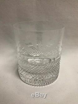 Edinburgh Thistle Crystal Double Old Fashioned Glass Tumbler 3 3/4