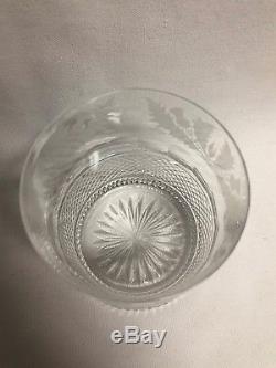 Edinburgh Thistle Crystal Double Old Fashioned Glass Tumbler 3 3/4