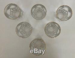 Edward Gold By Ralph Lauren Crystal 6 each Double Old Fashioned Glass Mint Cond