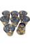 Eight (8) MCM CULVER Double Old Fashioned Glasses-PRADO BLUE-22K Gold-RARE