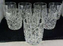 Eight Gorham Crystal Lady Anne Glass Barware Double Old Fashioned Tumblers