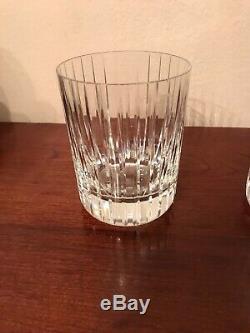 Estate 2 Baccarat Crystal Double Old Fashioned Harmonie Whisky Glasses -MINT