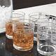 Etched Band Classic Style Bar Glass Set 12 Double Old Fashioned Highball 4