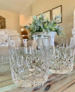 FIVE Waterford Crystal Double Old Fashioned Glasses Lismore Pattern Whiskey 9oz