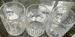 FLORA 6 Pcs. Clear Double Old Fashioned Glass Tumbler Oiva Toikka LITTALA Arabia