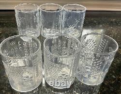 FLORA 6 Pcs. Clear Double Old Fashioned Glass Tumbler Oiva Toikka LITTALA Arabia