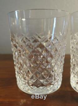 FOUR Waterford Crystal Alana Double Old Fashioned Highball Glasses