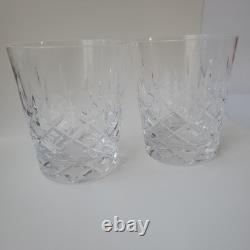 Fabergé D'Arcy Clear Crystal Rocks Glasses Double Old Fashioned Barware Man Cave