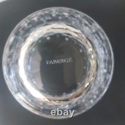 Fabergé D'Arcy Clear Crystal Rocks Glasses Double Old Fashioned Barware Man Cave