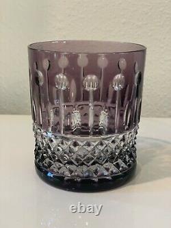 Faberge XENIA Crystal Double Old Fashioned Amethyst Purple Cut to Clear -3.75