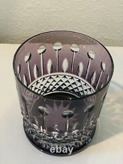 Faberge XENIA Crystal Double Old Fashioned Amethyst Purple Cut to Clear -3.75