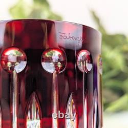 Fabergé Xenia Multicolor Cut to Clear Crystal Double Old Fashioned Glasses (4)