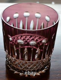 Fabergé Xenia Set Red Green Blue Purple Double Old Fashioned Glasses (4)