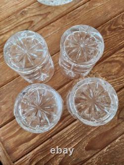 Fifth Ave Portico Crystal Decanter & 4 Double Old Fashioned Glasses -Poland