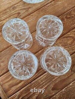 Fifth Ave Portico Crystal Decanter & 4 Double Old Fashioned Glasses -Poland