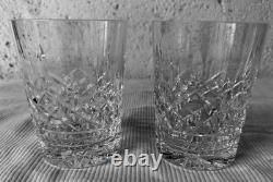 Fine Set Of 2 Waterford Crystal Lismore Double Old Fashioned Glasses Tumblers