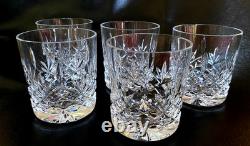 Five (5) Waterford Crystal NOCTURNE Double Old Fashioned Glasses 10 oz
