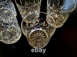 Five (5) Waterford Crystal NOCTURNE Double Old Fashioned Glasses 10 oz