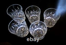 Five (5) Waterford Crystal NOCTURNE Double Old Fashioned Glasses 10 oz