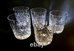 Five (5) Waterford Crystal NOCTURNE Double Old Fashioned Glasses 10 oz