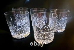 Five (5) Waterford Crystal NOCTURNE Double Old Fashioned Glasses 10 oz