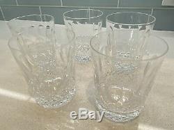 Five(5) Waterford crystal Colleen Double Old Fashioned Glasses Tumblers Whiskey