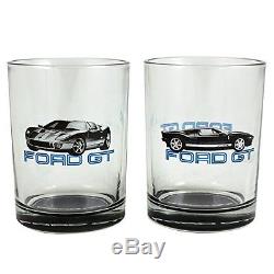 Ford Gt Double Old Fashioned Glass Set of 2, New