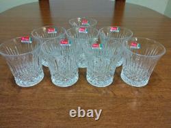 Fostoria Bennington Double Old Fashioned Crystal Glasses Set of 8 NEW WithSticker