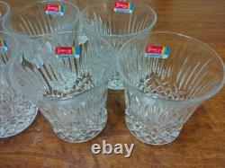 Fostoria Bennington Double Old Fashioned Crystal Glasses Set of 8 NEW WithSticker
