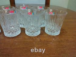 Fostoria Bennington Double Old Fashioned Crystal Glasses Set of 8 NEW WithSticker