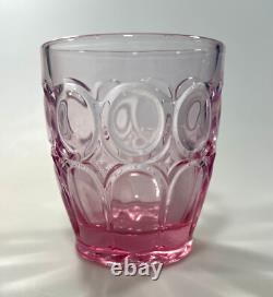 Fostoria Moonstone Light Pink Double Old Fashioned Glasses Set of 8