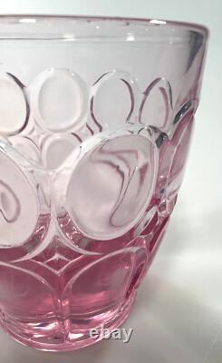 Fostoria Moonstone Light Pink Double Old Fashioned Glasses Set of 8