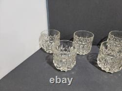 Fostoria York Double Old Fashioned Whiskey Glasses Set of 8 Amber Yellow 3.5