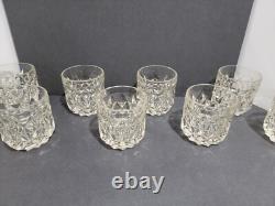 Fostoria York Double Old Fashioned Whiskey Glasses Set of 8 Amber Yellow 3.5
