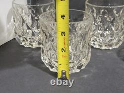 Fostoria York Double Old Fashioned Whiskey Glasses Set of 8 Amber Yellow 3.5