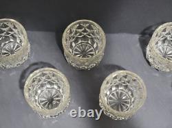 Fostoria York Double Old Fashioned Whiskey Glasses Set of 8 Amber Yellow 3.5