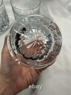 Four Block Crystal Rainbow Whiskey Double Old Fashion Glasses Low Ball Barware