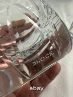 Four Block Crystal Rainbow Whiskey Double Old Fashion Glasses Low Ball Barware