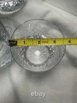 Four Block Crystal Rainbow Whiskey Double Old Fashion Glasses Low Ball Barware