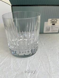 Four Miller Rogaska SOHO Double Old Fashioned Tumblers Vertical Cuts Crystal