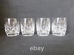 Four Waterford Crystal Westhampton Pattern Double Old Fashioned Whiskey Tumblers