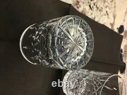 Four Waterford Lismore Double Old Fashioned Glasses 2 Sets Available