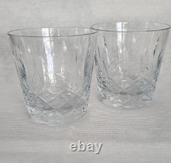 Franciscan Tiffin Elyse Crystal Double Old Fashioned 2- Glasses, Never Used
