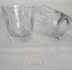 Franciscan Tiffin Elyse Crystal Double Old Fashioned 2- Glasses, Never Used