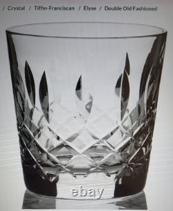 Franciscan Tiffin Elyse Crystal Double Old Fashioned 2- Glasses, Never Used