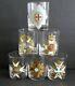 GEORGES BRIARD Double Old Fashioned Rocks Glasses Gold Insignia Royal Medals (6)