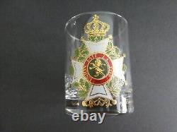 GEORGES BRIARD Double Old Fashioned Rocks Glasses Gold Insignia Royal Medals (6)